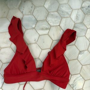 Robin Piccone Vibrant Red Swim Top